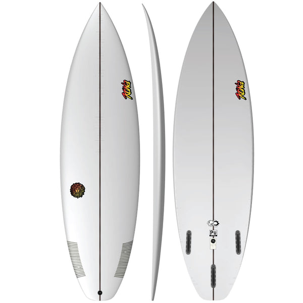 Bullet Pro PU Series Surfboard - Clear/Red