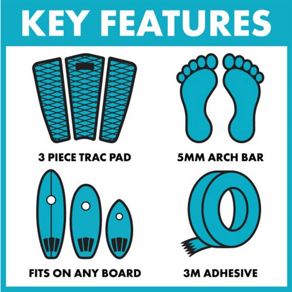 3 Piece Front Trac Pad