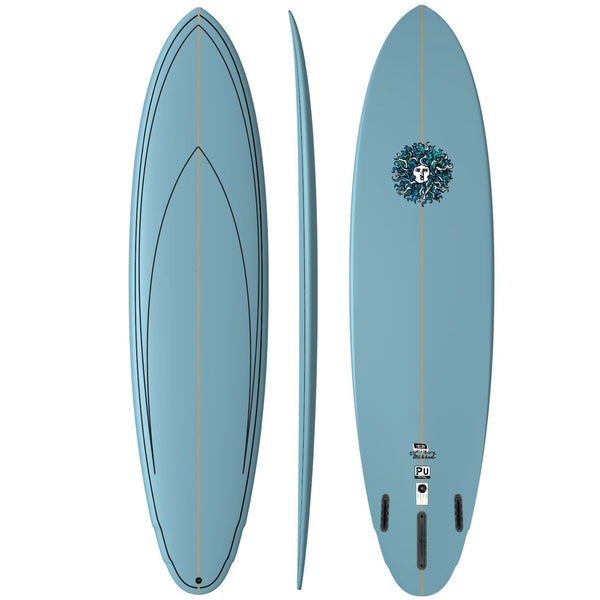 Old School PU Series Surfboard - Carolina Blue
