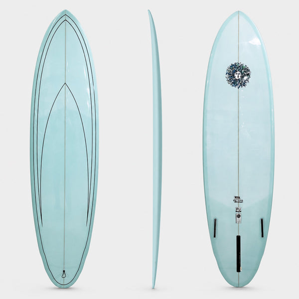 Old School PU Series Surfboard - Carolina Blue