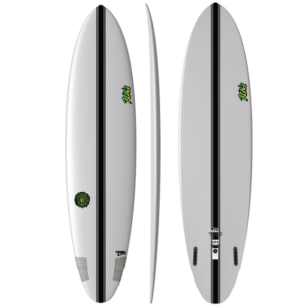 Old School EPS Truelite Series Surfboard - Clear/Green
