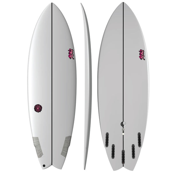 Kai 2.0 PU Series Surfboard - Clear/Pink