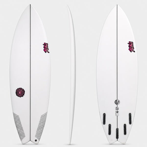 Kai 2.0 PU Series Surfboard - Clear/Pink