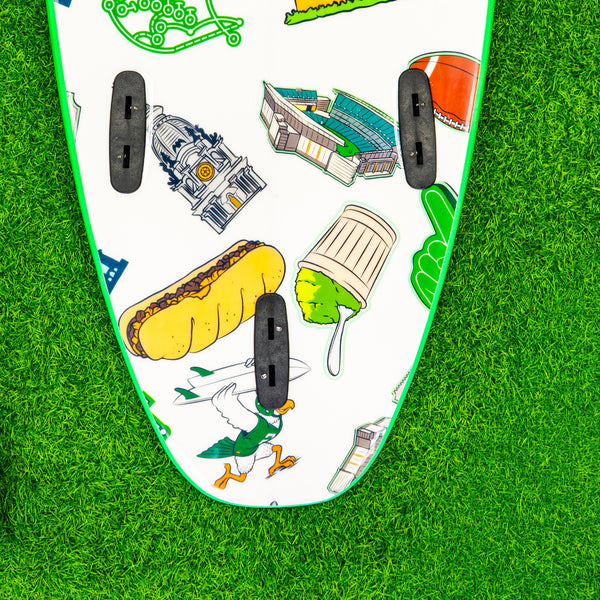 High Performance - Soft Top Foam Surfboard - Includes Leash and Fins - For the Birds