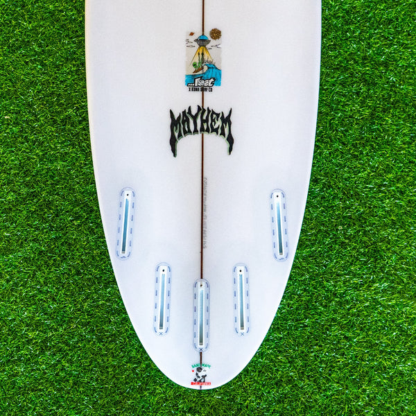 Lost The Ripper Round Surfboard - White/Green