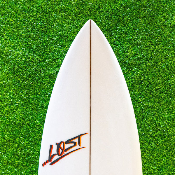 Lost The Ripper Round Surfboard - White/Orange