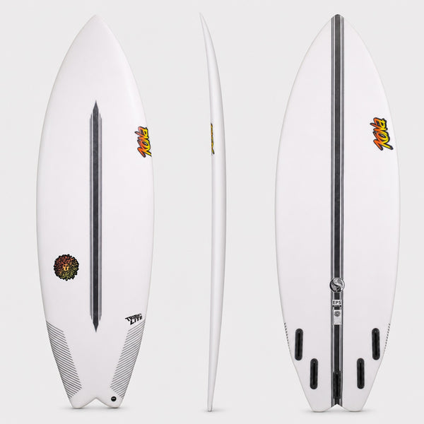 Kai 2.0 EPS Truelite Series Surfboard - Clear/Red