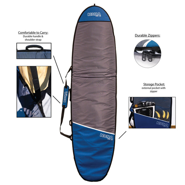 Exploration Surfboard Bag - Round Navy/Graphite