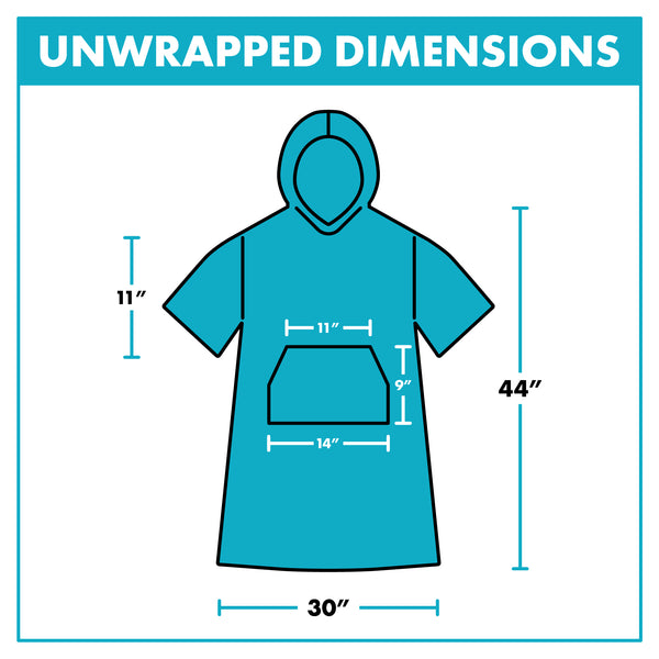 Changing Towel Surf Poncho - Black