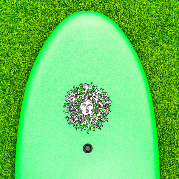 4-4 4ft 4in Bodyboard - Soft Top Short Foam Surfboard for Beginners and Kids - Includes Leash and Fins - For the Birds