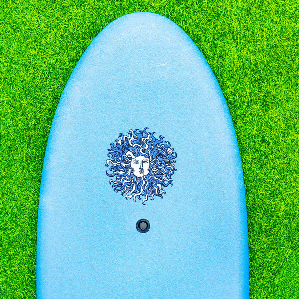 4-4 4ft 4in Bodyboard - Soft Top Short Foam Surfboard for Beginners and Kids - Includes Leash and Fins