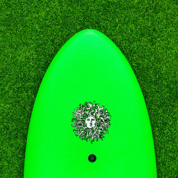 5-5 5ft 5in Fish - Soft Top Short Foam Surfboard for Beginners and Kids - Includes Leash and Fins