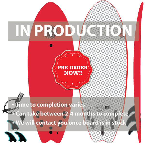 5-5 Soft Top Short Foam Surfboard for Beginners and Kids - Includes Leash + Fins