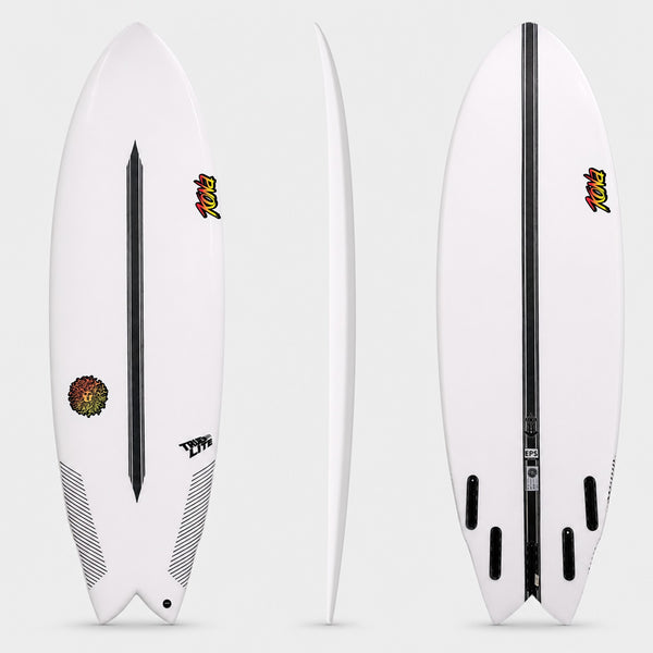 Zen EPS Truelite Series Surfboard - Clear/Red