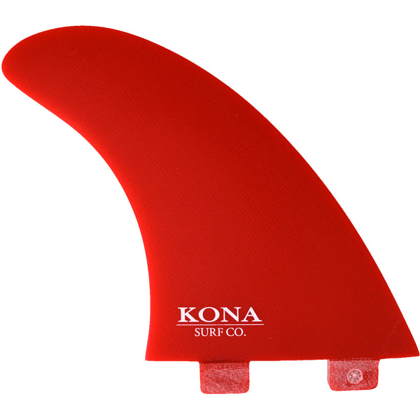 Two Tab (3 Fin) Shortboard Fins - Fiberglass Red