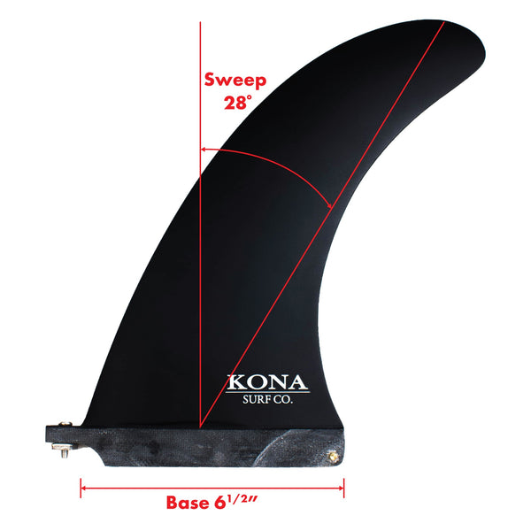 Classic Single Longboard Fins - Fiberglass Painted