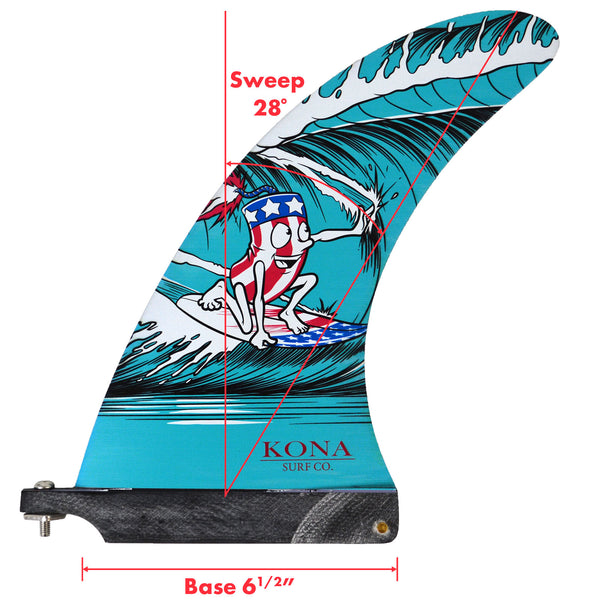 Classic Single Longboard Fins - Firecracker