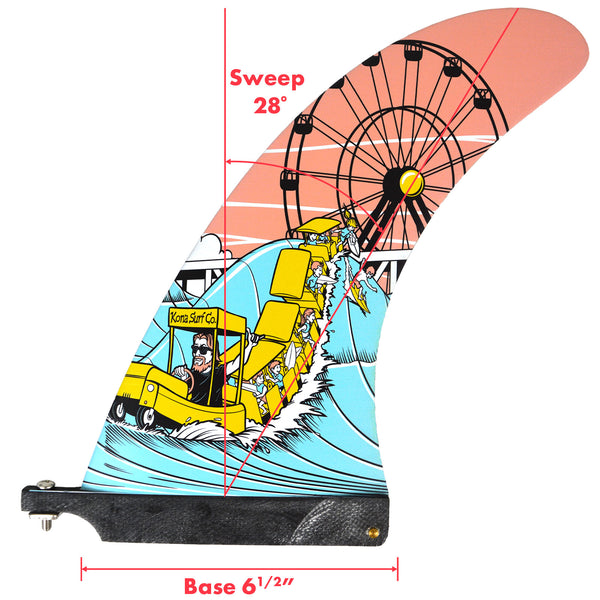 Classic Single Longboard Fins - FreeRide