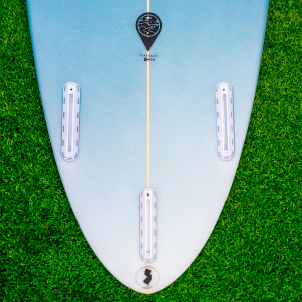 Traveler Twin PU Series Surfboard - Lt. Blue Fade