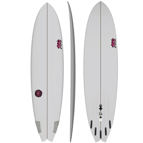 Zen XL PU Series Surfboard - Clear/Pink