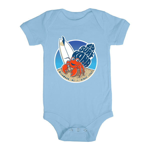 Hermit Crab Infant Boys Short Sleeve Onesie