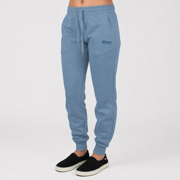 Script Womens Sweatpants - Misty Blue