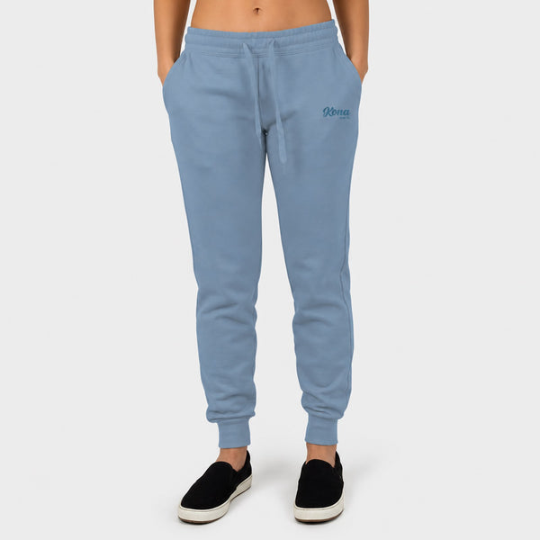 Script Womens Sweatpants - Misty Blue