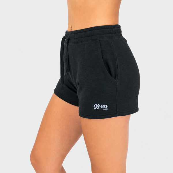 Script Womens Shorts - Black