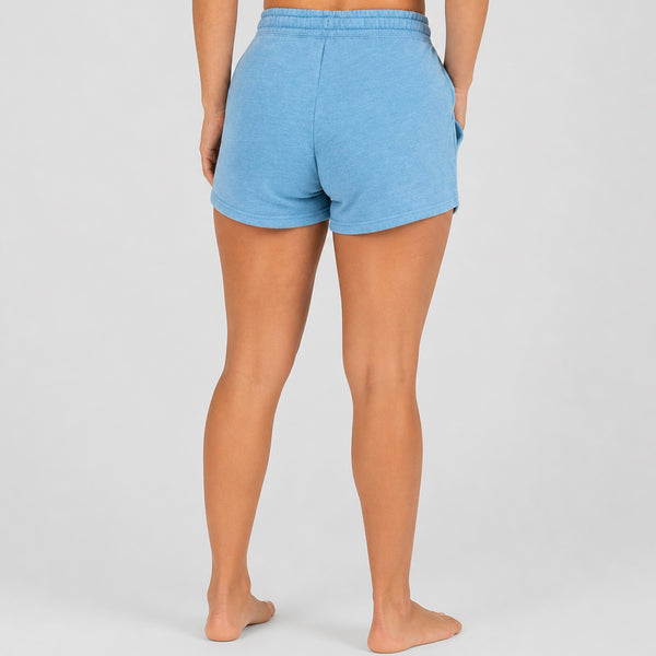 Script Womens Shorts - Misty Blue