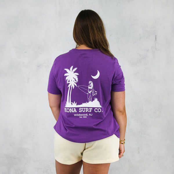 Moon Light Surf Womens T-Shirt