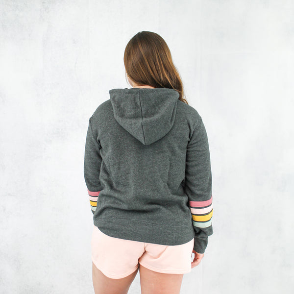 Luna Stripe Womens Zip Hoodie