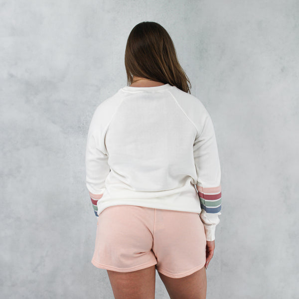 Luna Stripe Womens Crew Sweatshirt