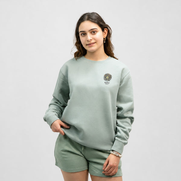 Original Sun Womens Crew Sweatshirt - Pigment Sage/Summer