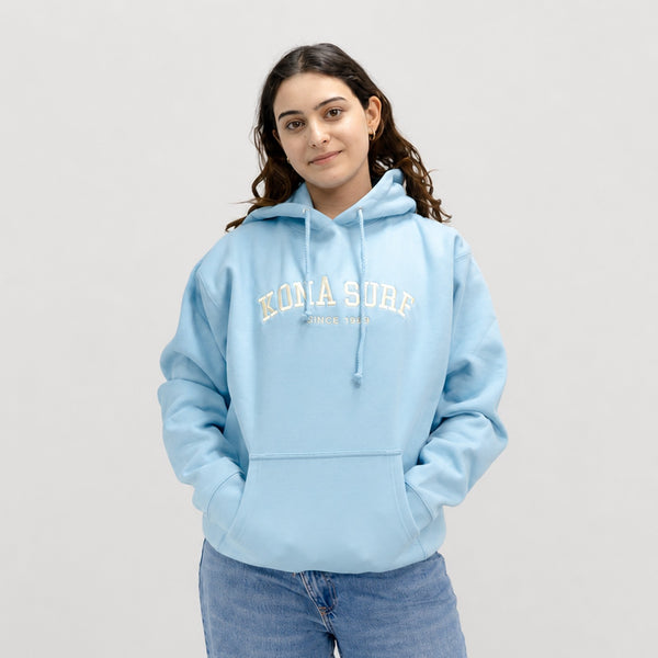 Vintage Womens Pullover Hoodie - Blue Aqua