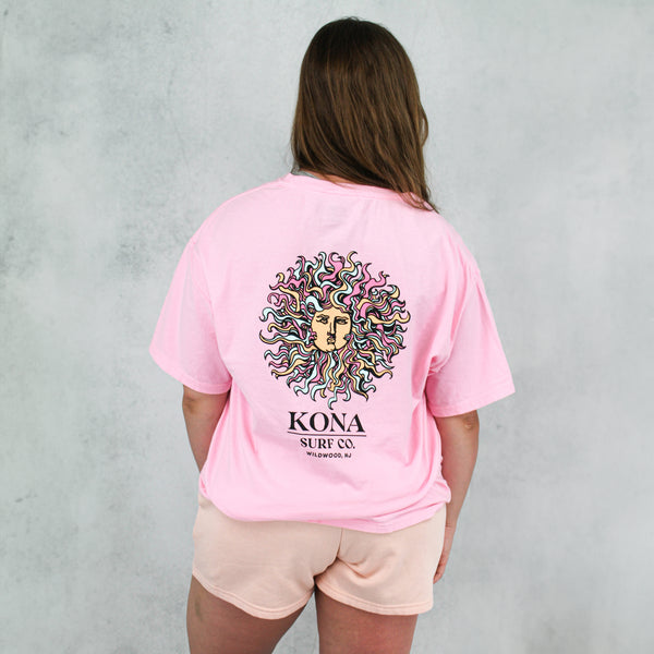 Original Sun Womens T-Shirt - Cotton Candy/Coral