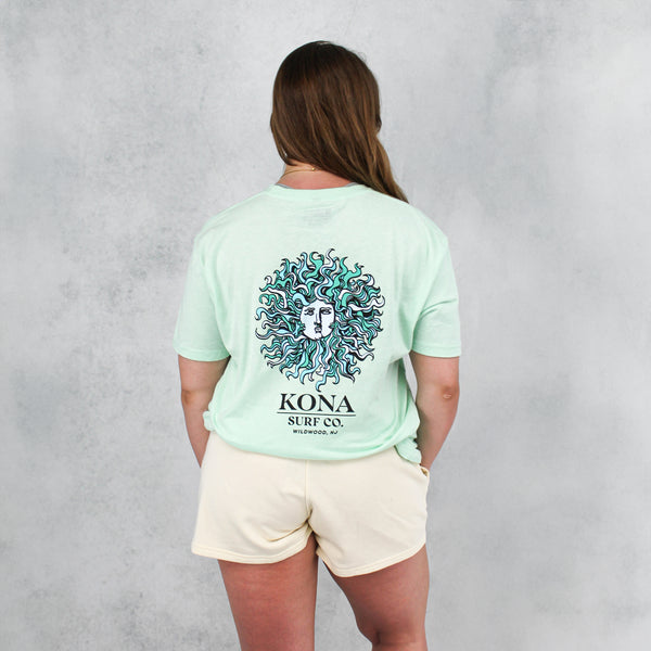 Original Sun Womens T-Shirt - Mint/Ocean