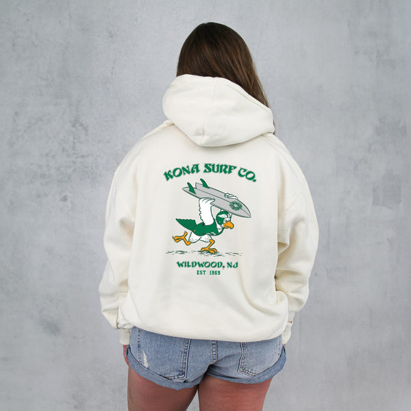 For The Birds Womens Pullover Hoodie - Bone