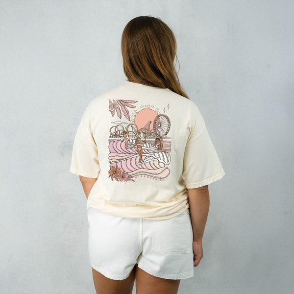 Summer Sunrise Womens T-Shirt - Parchment