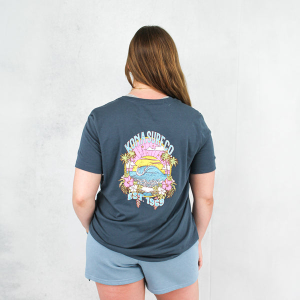 Sunset Wave Womens T-Shirt