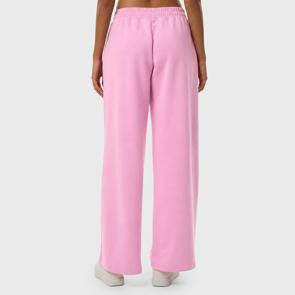 Script Wide Leg Womens Sweatpants - Powder Pink