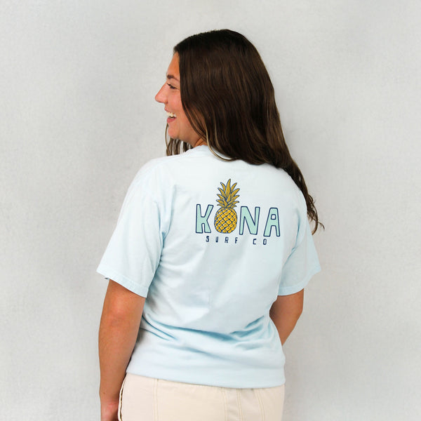 Livin Aloha 2 Womens T-Shirt - Soothing Blue