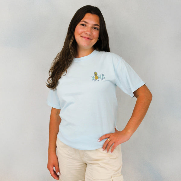 Livin Aloha 2 Womens T-Shirt - Soothing Blue