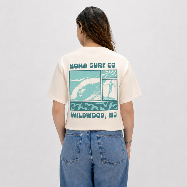 Panels of Summer Womens T-Shirt - Parchment