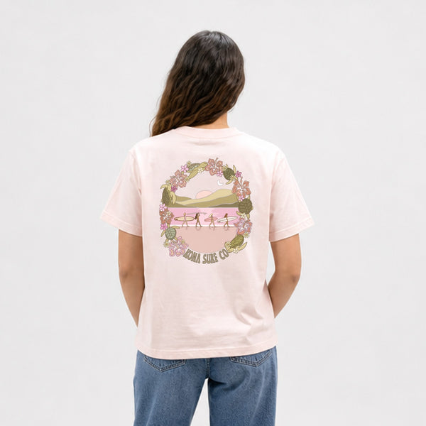 Reef Walk Womens T-Shirt - Pink