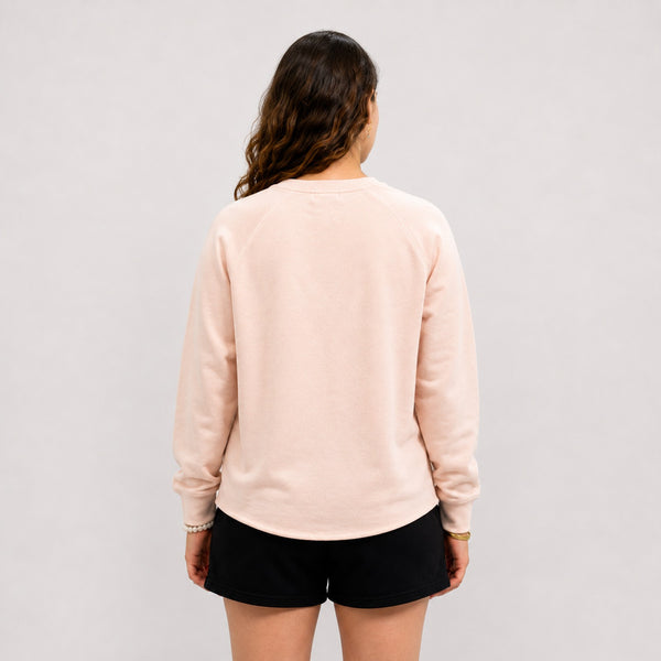 Classic Script Womens Crew Sweatshirt - Blush