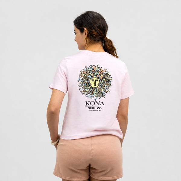 Original Sun Womens Midlength T-Shirt - Soft Pink/Summer