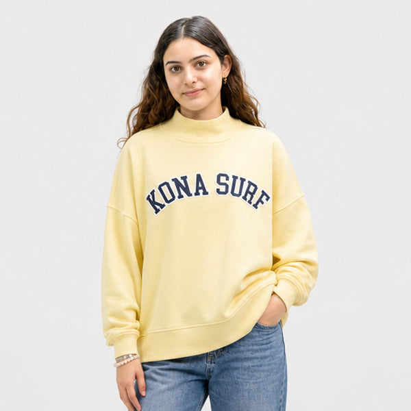 Signature Mock Womens Crew Sweatshirt - Popcorn