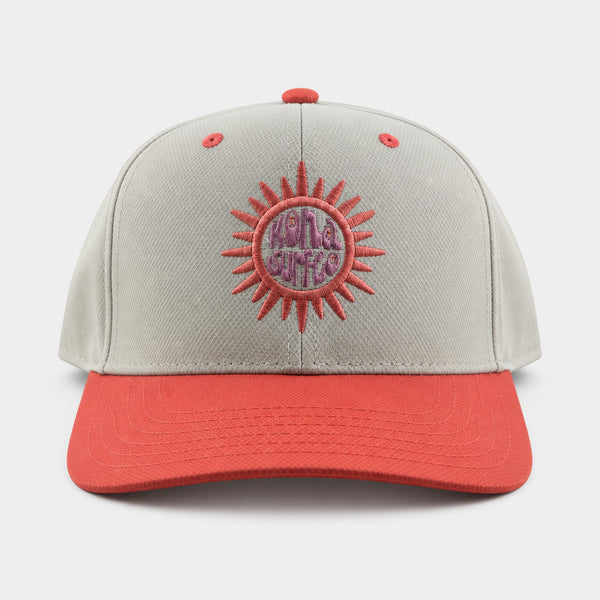 Sun Badge Womens Snapback Hat - Ocean Mist/Mango