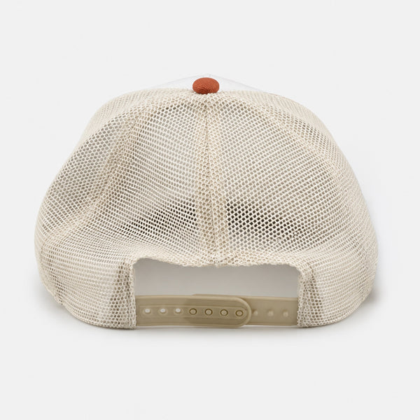 Summer Sunrise Womens Trucker Hat - White/Nantucket Red