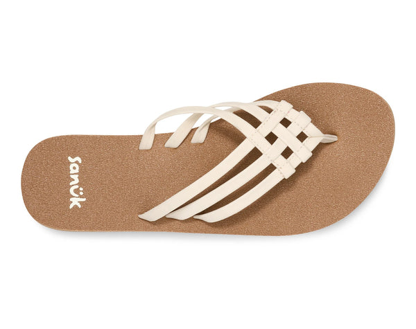 Sanuk Yoga Sandy Ii Womens Sandals - Tan/White